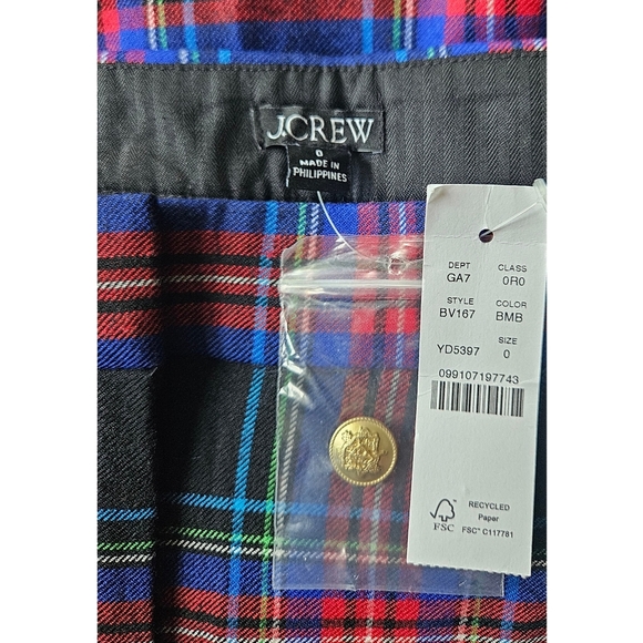 J.Crew Full-length Sydney wide-leg pant in Stewart tartan wool blend - Picture 8 of 11